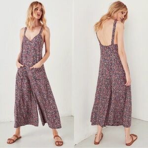 Spell and the Gypsy Jasmine Jumpsuit Floral Navy Red